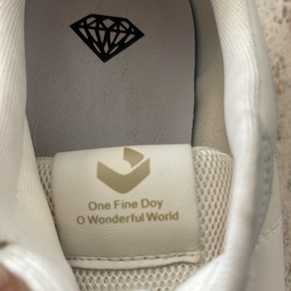 Somiliss Sneakers Genuine Leather Suede Patchwork Lace-Up Cream/Tan Size 9.5 - Picture 11 of 17